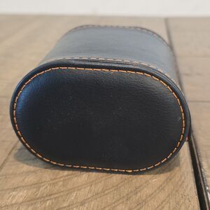Crown & Caliber Leather Single Watch Travel Case Box Holder NO PILLOW Black